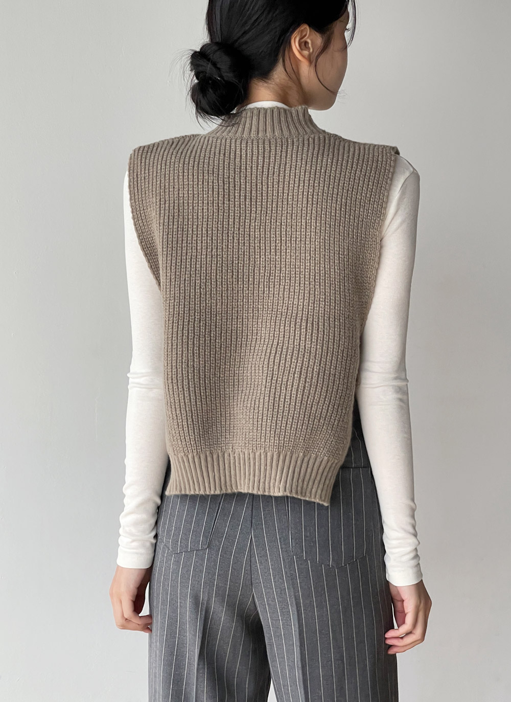 サイドボタンハーフネックベスト | DHOLIC | 詳細画像5