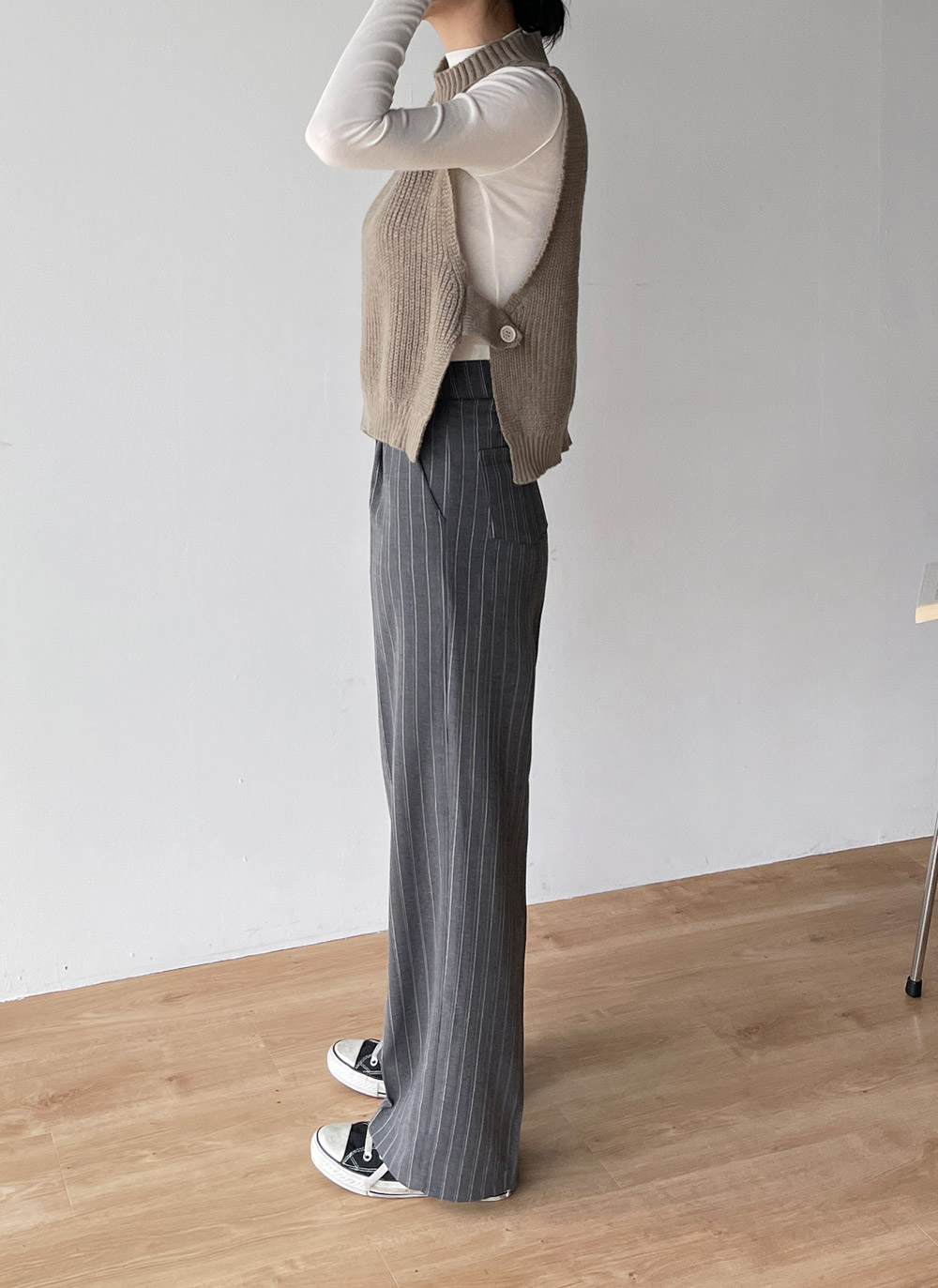 サイドボタンハーフネックベスト | DHOLIC | 詳細画像8