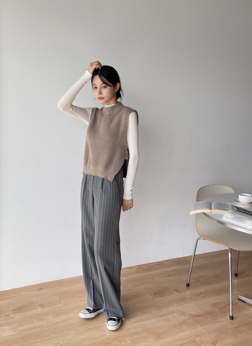 サイドボタンハーフネックベスト | DHOLIC | 詳細画像9