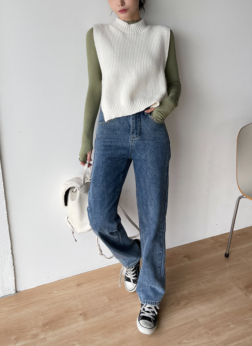 サイドボタンハーフネックベスト | DHOLIC | 詳細画像14