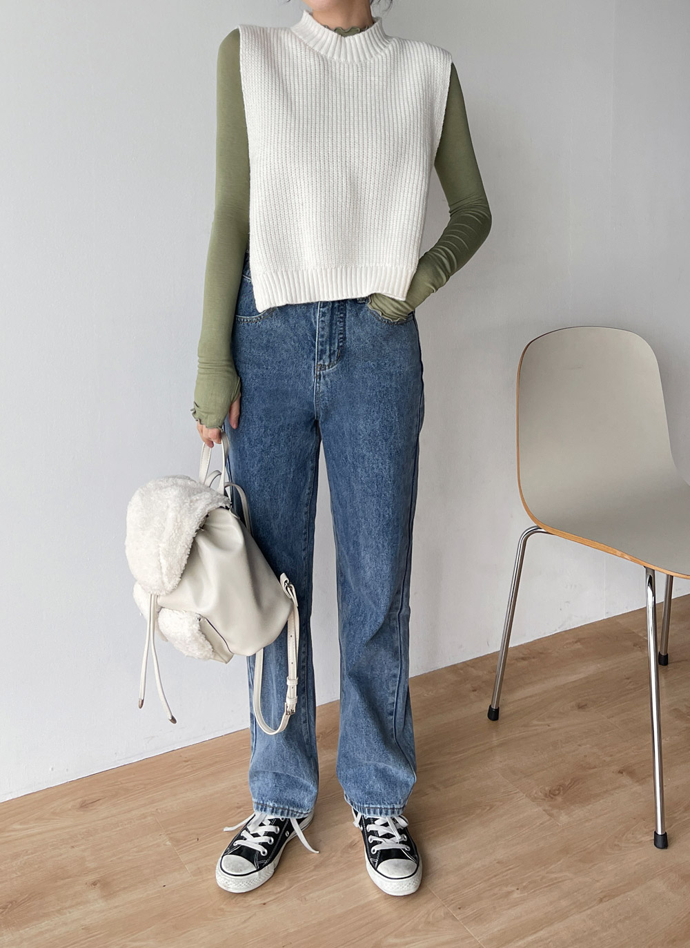 サイドボタンハーフネックベスト | DHOLIC | 詳細画像16