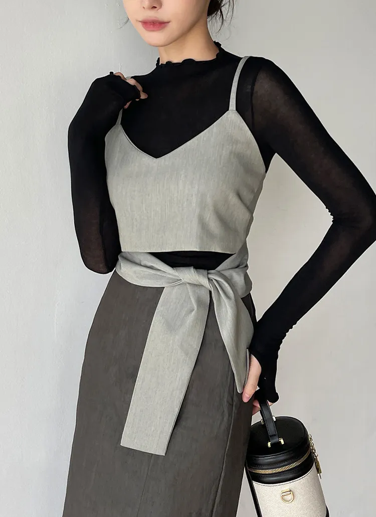 2WAYリボンVネックビスチェ | DHOLIC | 詳細画像1