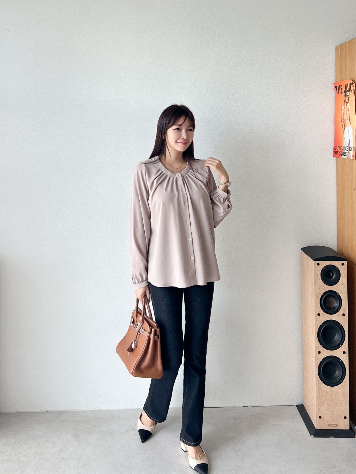 ラウンドネックギャザーブラウス | 詳細画像17