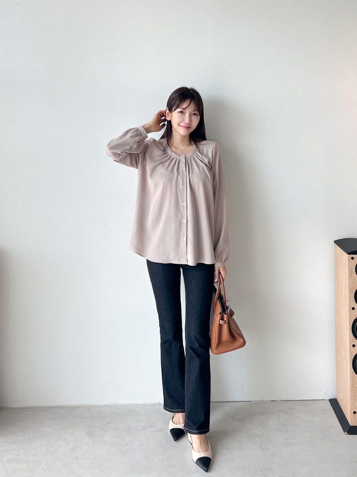 ラウンドネックギャザーブラウス | 詳細画像18