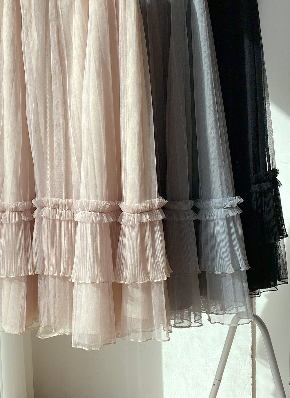 フリルプリーツチュールスカート | DHOLIC | 詳細画像2