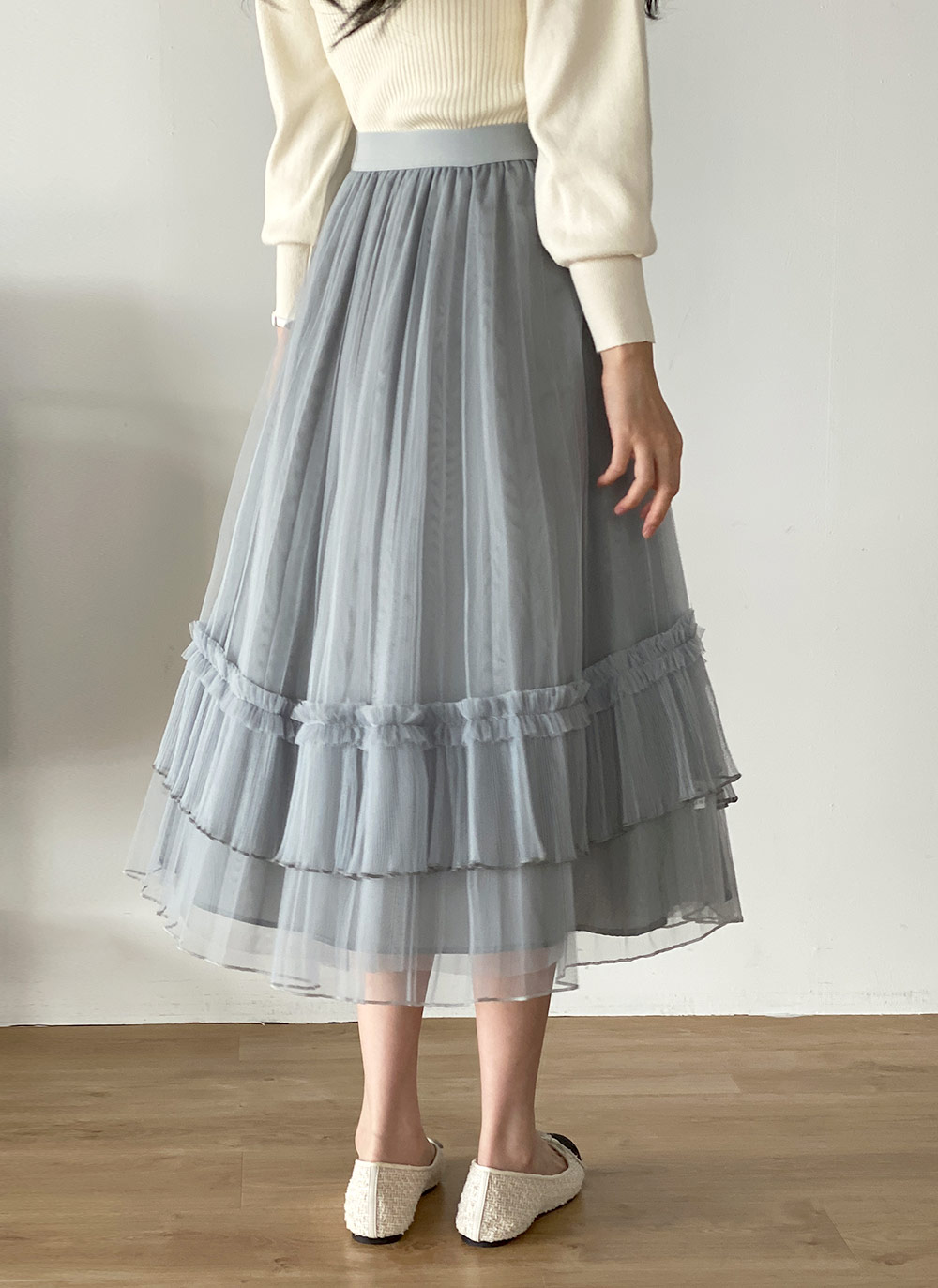フリルプリーツチュールスカート | DHOLIC | 詳細画像5