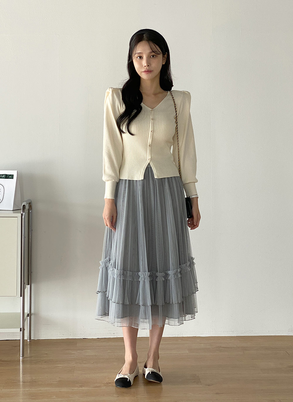 フリルプリーツチュールスカート | DHOLIC | 詳細画像8