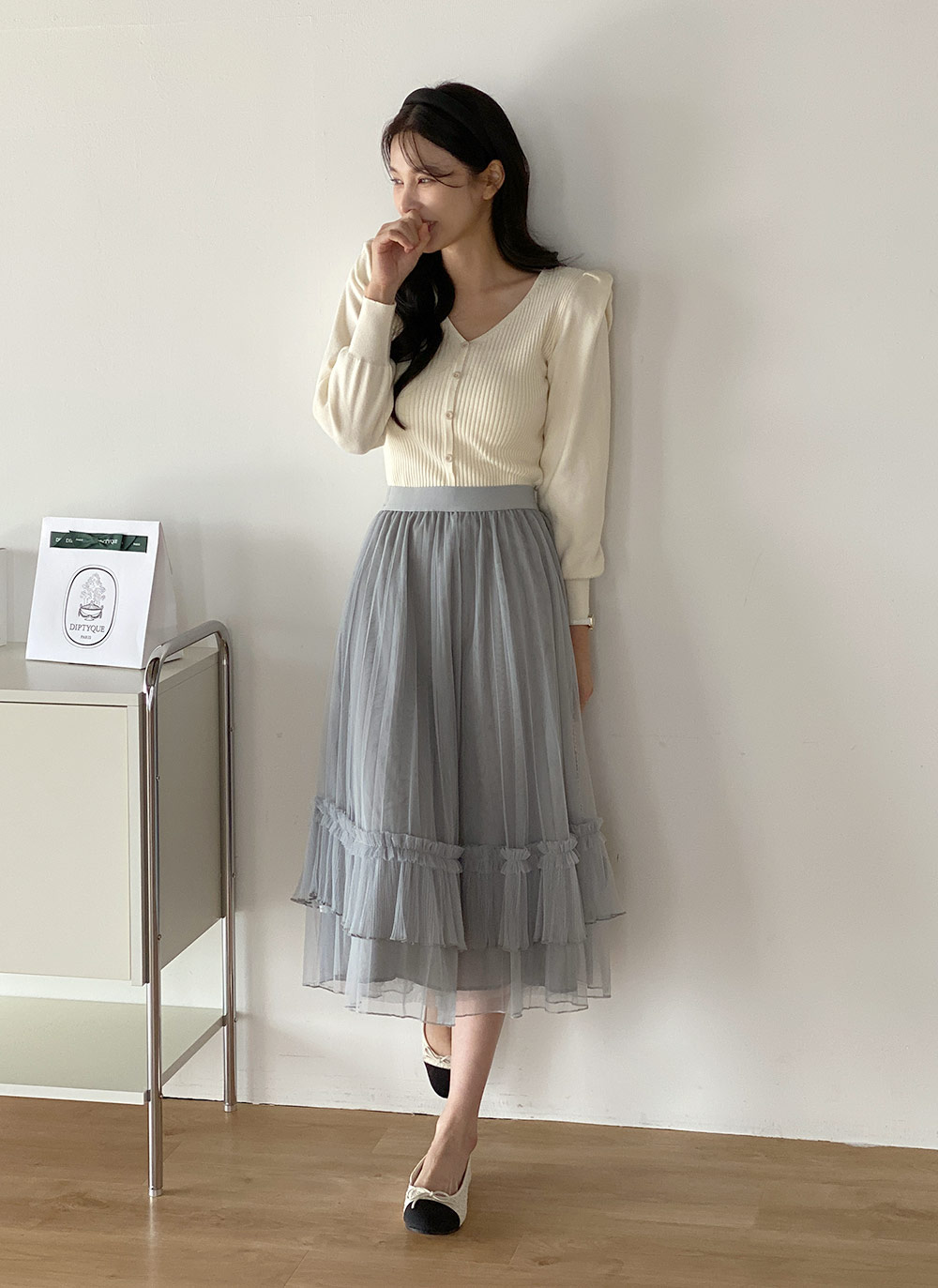 フリルプリーツチュールスカート | DHOLIC | 詳細画像12