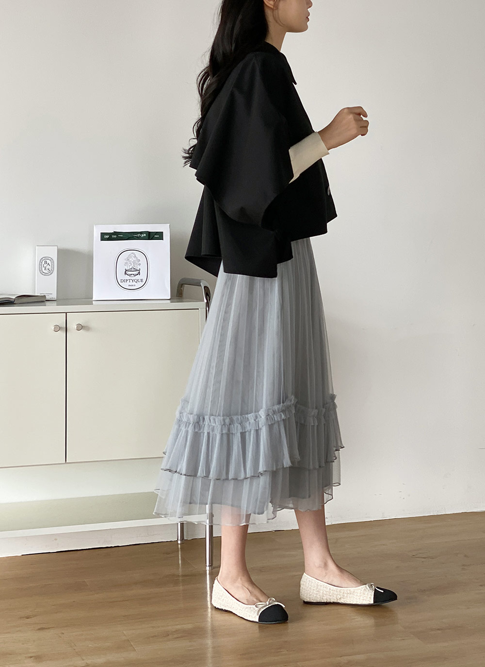 フリルプリーツチュールスカート | DHOLIC | 詳細画像14