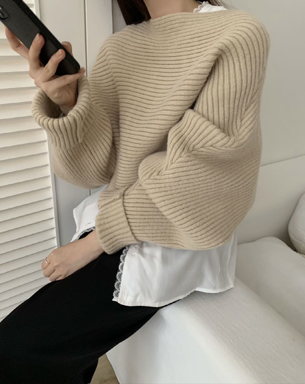 ボートネックドルマンリブニット | 詳細画像6