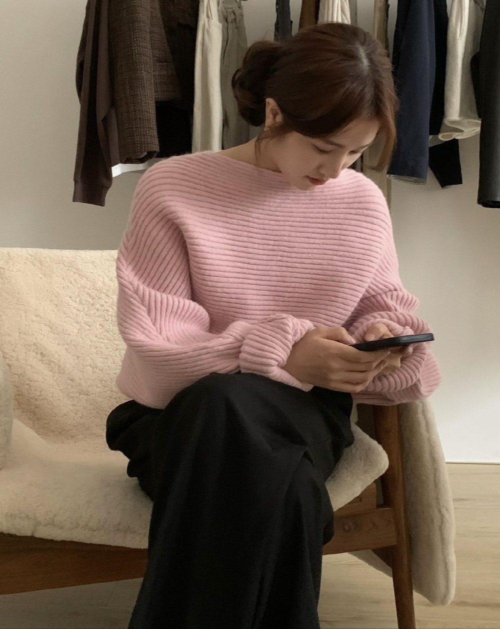 ボートネックドルマンリブニット | 詳細画像8