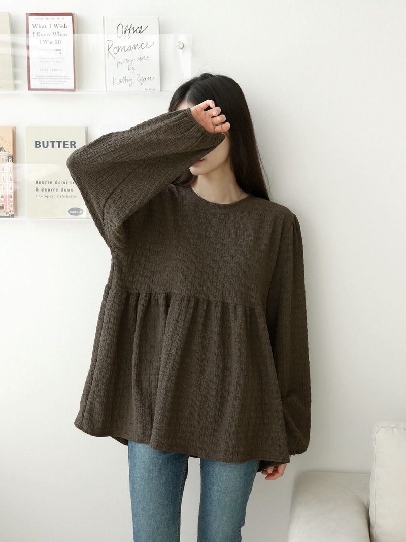 リンクルパフペプラムブラウス | 詳細画像2