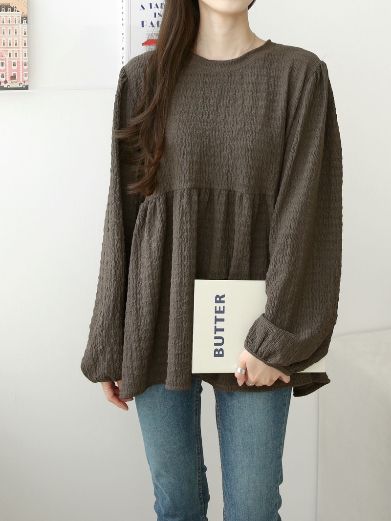 リンクルパフペプラムブラウス | 詳細画像3