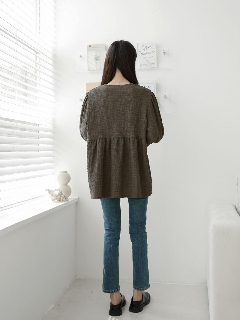 リンクルパフペプラムブラウス | 詳細画像4