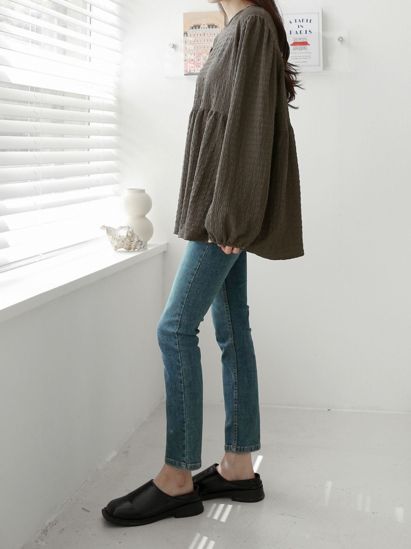 リンクルパフペプラムブラウス | 詳細画像5