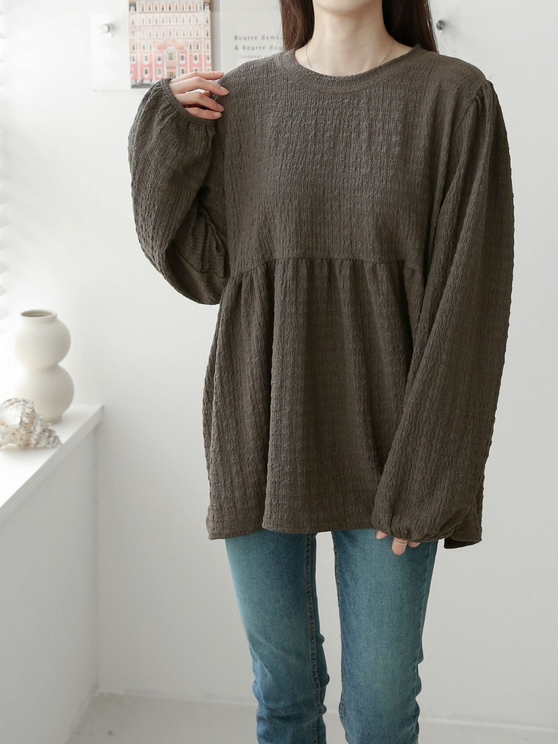 リンクルパフペプラムブラウス | 詳細画像9