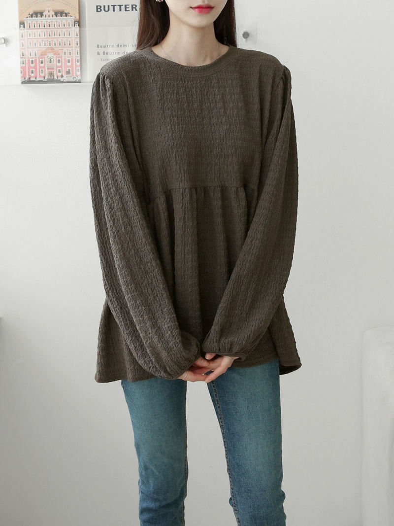 リンクルパフペプラムブラウス | 詳細画像10