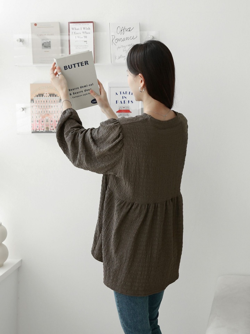 リンクルパフペプラムブラウス | 詳細画像11