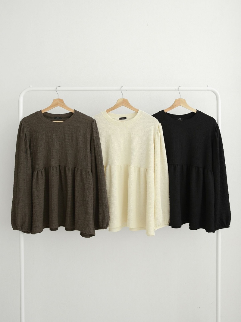 リンクルパフペプラムブラウス | 詳細画像12