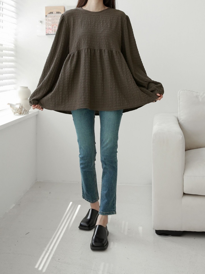 リンクルパフペプラムブラウス | 詳細画像13