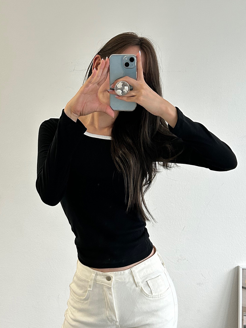 配色スクエア長袖Tシャツ | 詳細画像7