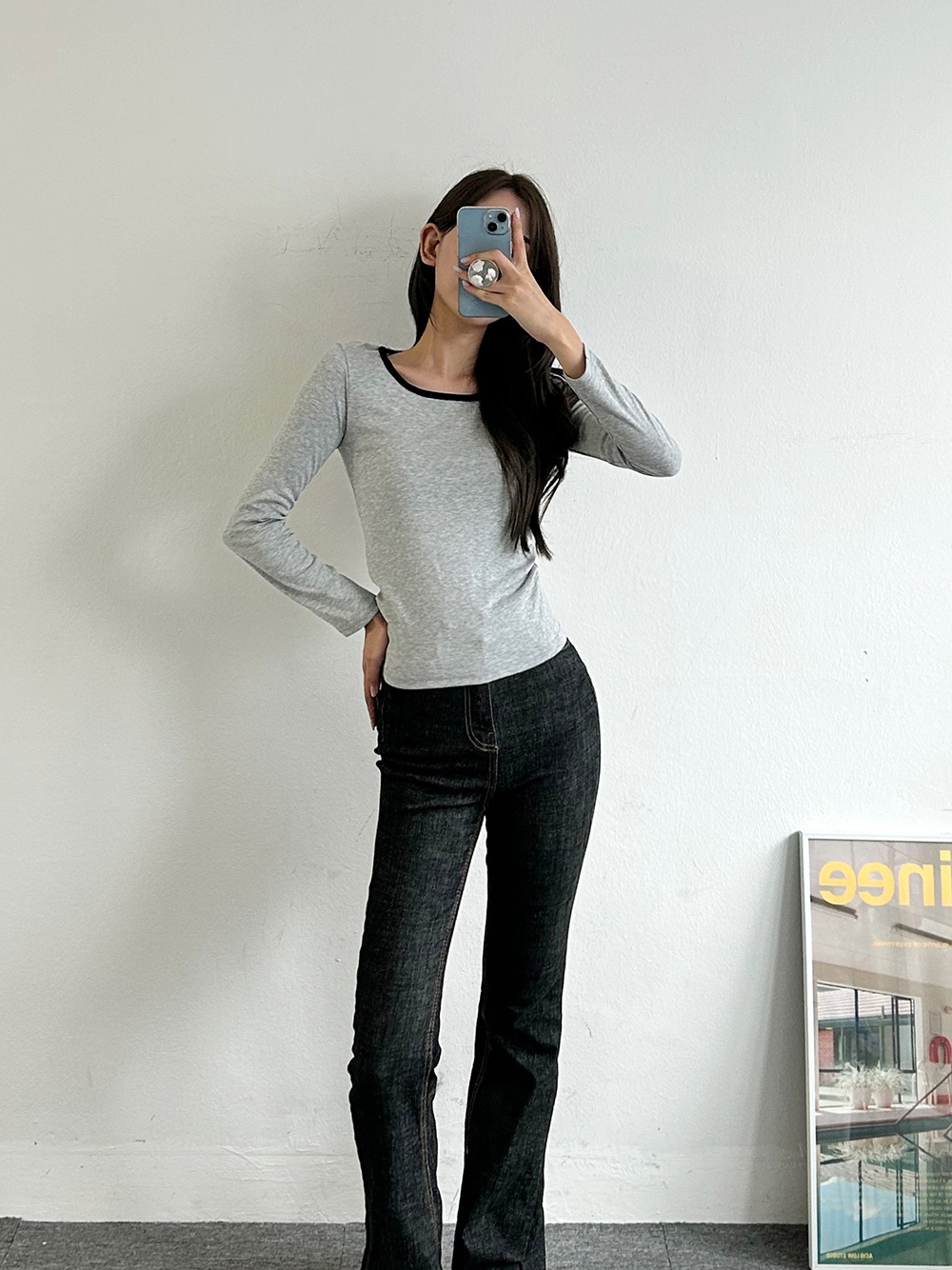 配色スクエア長袖Tシャツ | 詳細画像14