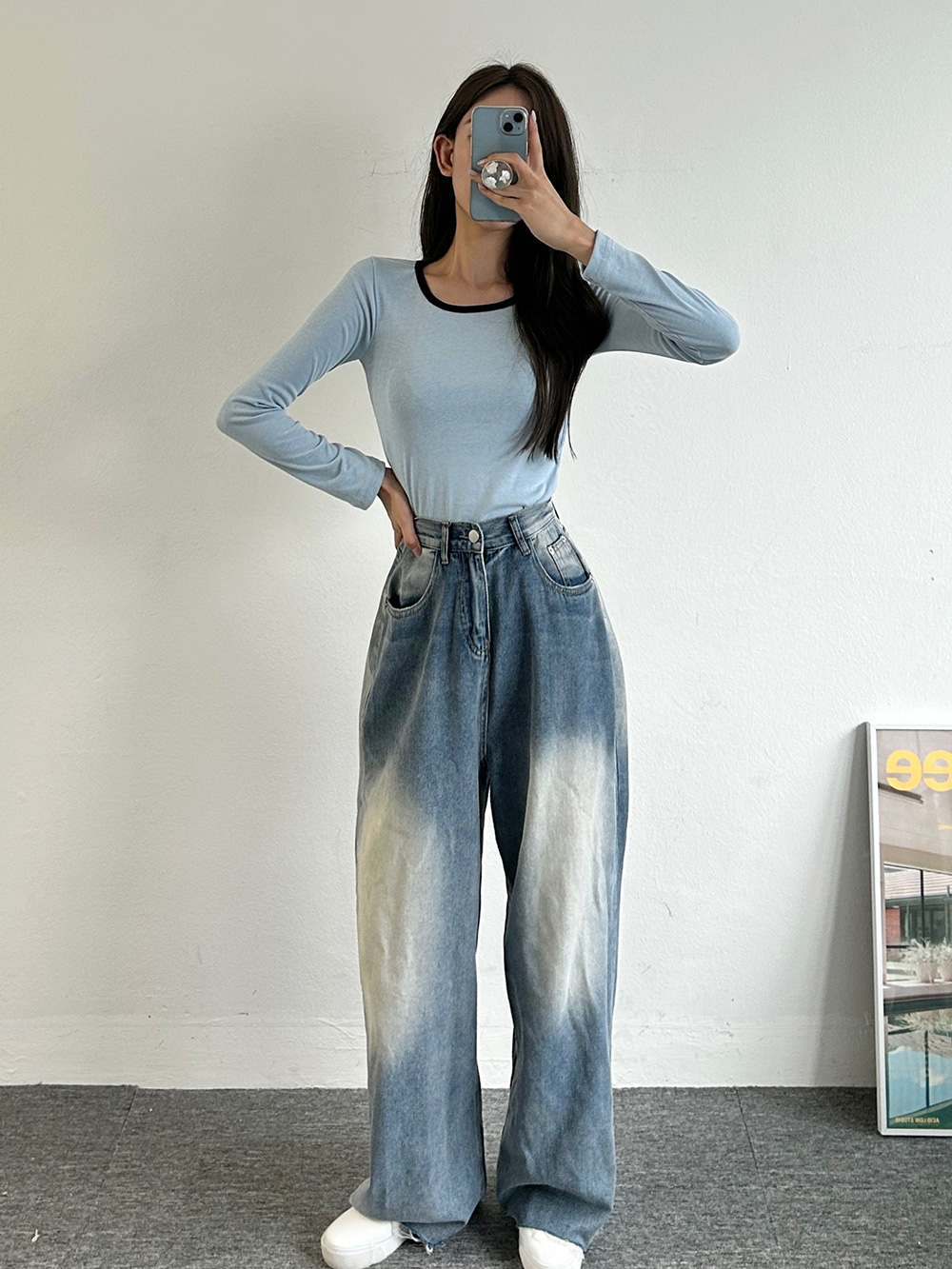 配色スクエア長袖Tシャツ | 詳細画像21