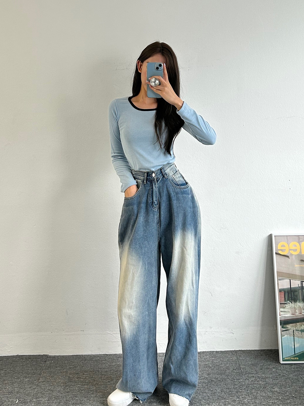 配色スクエア長袖Tシャツ | 詳細画像22