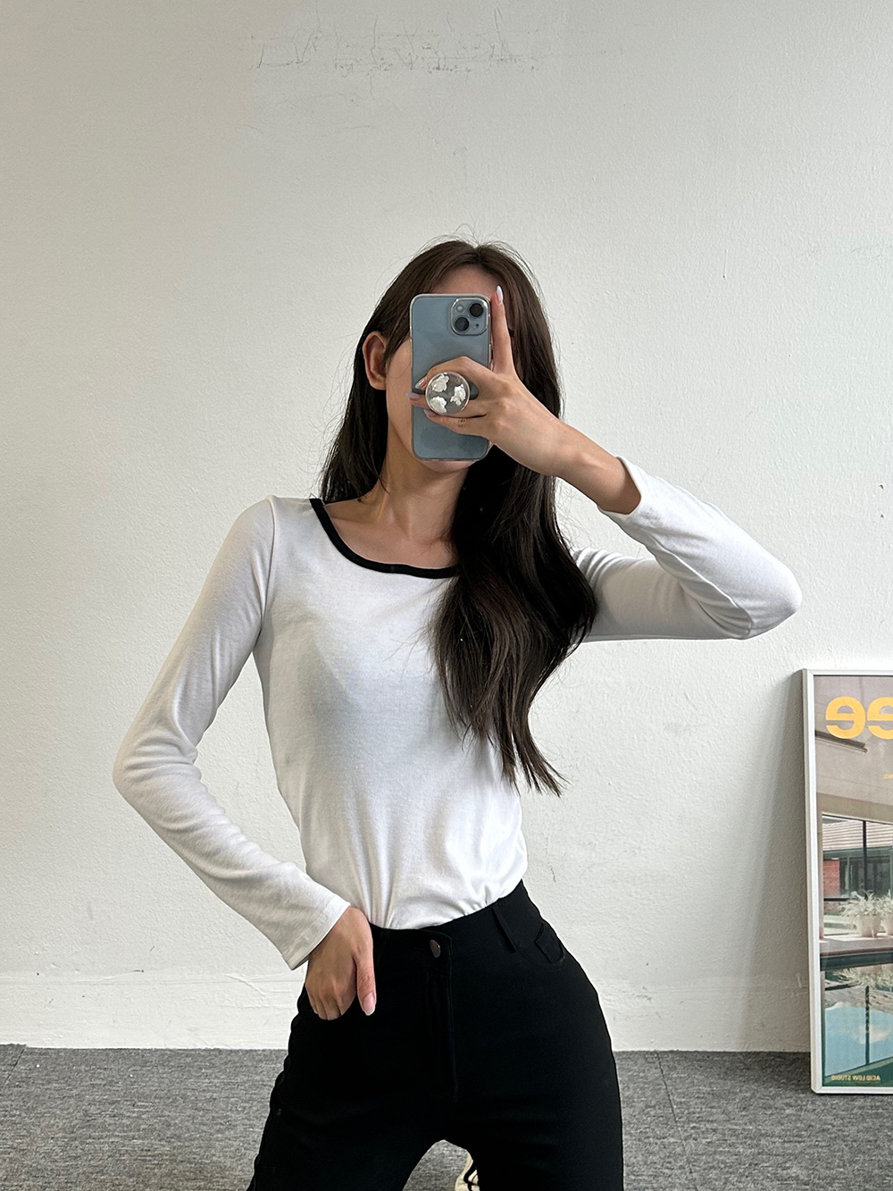 配色スクエア長袖Tシャツ | 詳細画像25