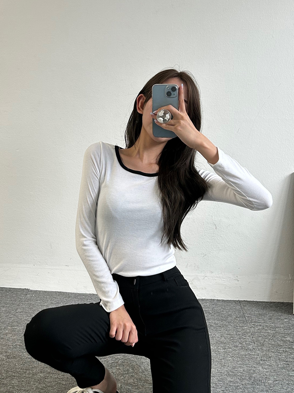 配色スクエア長袖Tシャツ | 詳細画像26