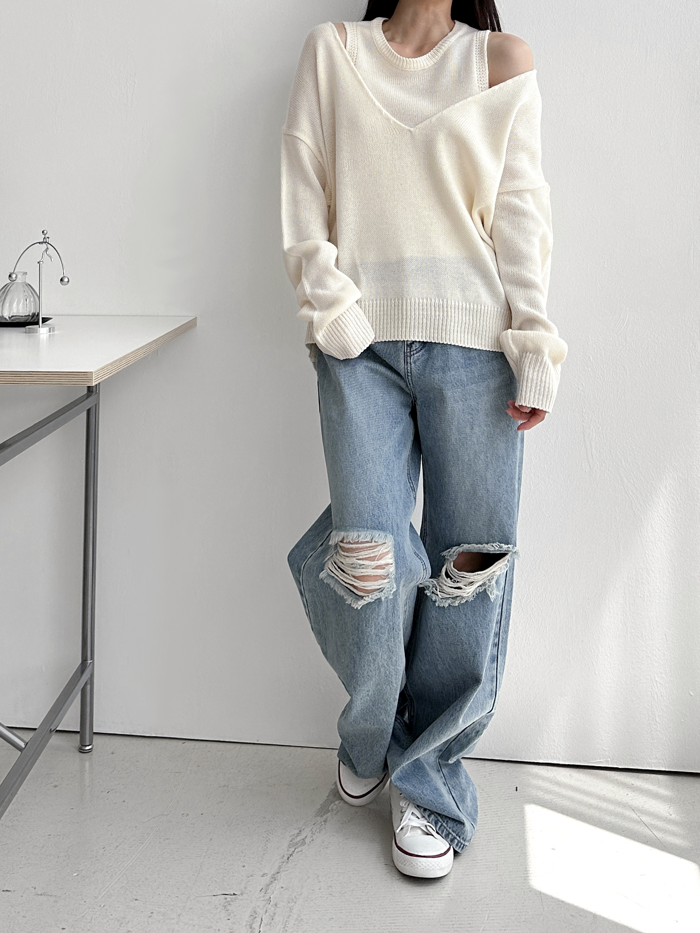 ノースリーブ&VネックニットSET | 詳細画像3