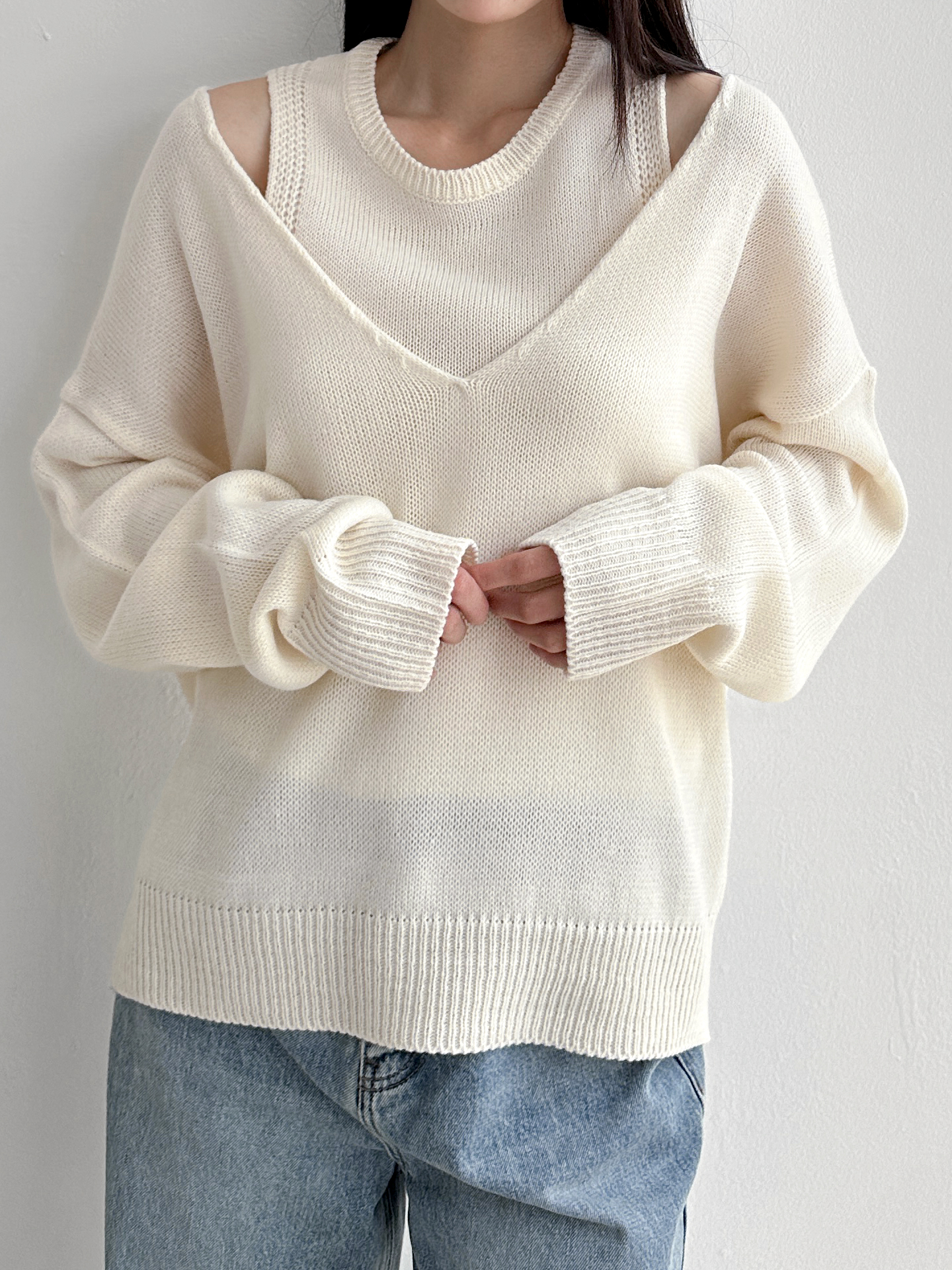 ノースリーブ&VネックニットSET | 詳細画像7