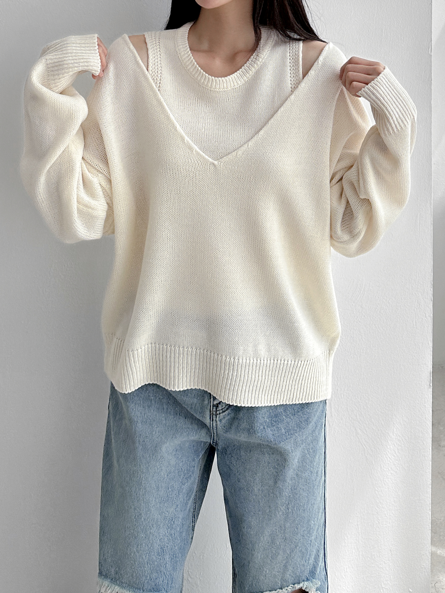 ノースリーブ&VネックニットSET | 詳細画像13