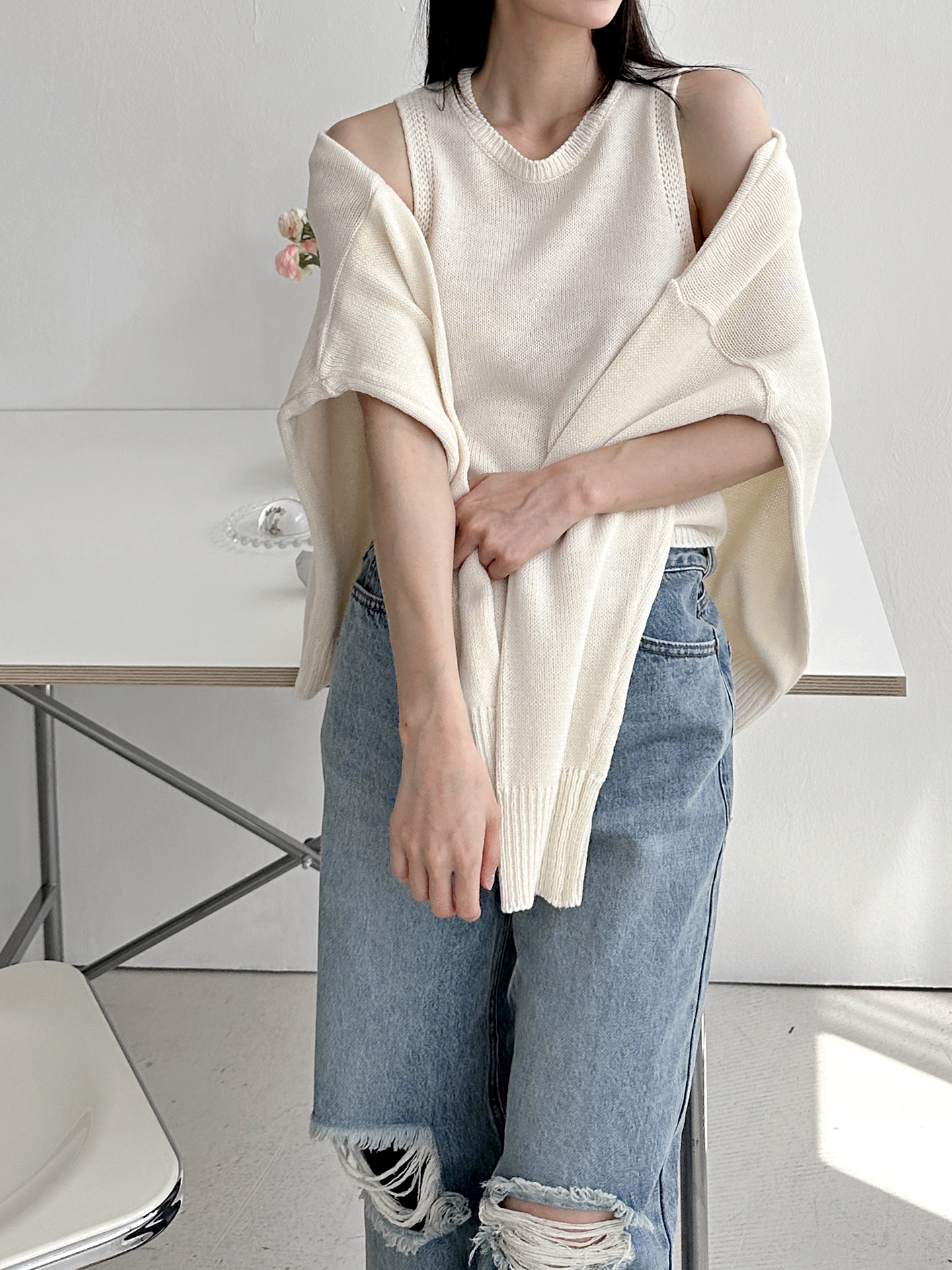 ノースリーブ&VネックニットSET | 詳細画像17