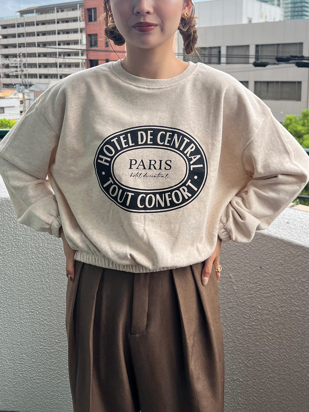 PARISクロップドスウェット | 詳細画像8