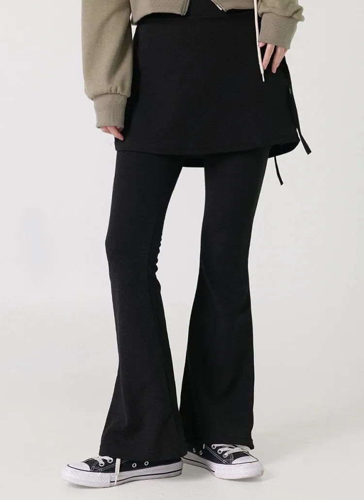 リボンスカートレイヤードフレアパンツ | DHOLIC | 詳細画像1