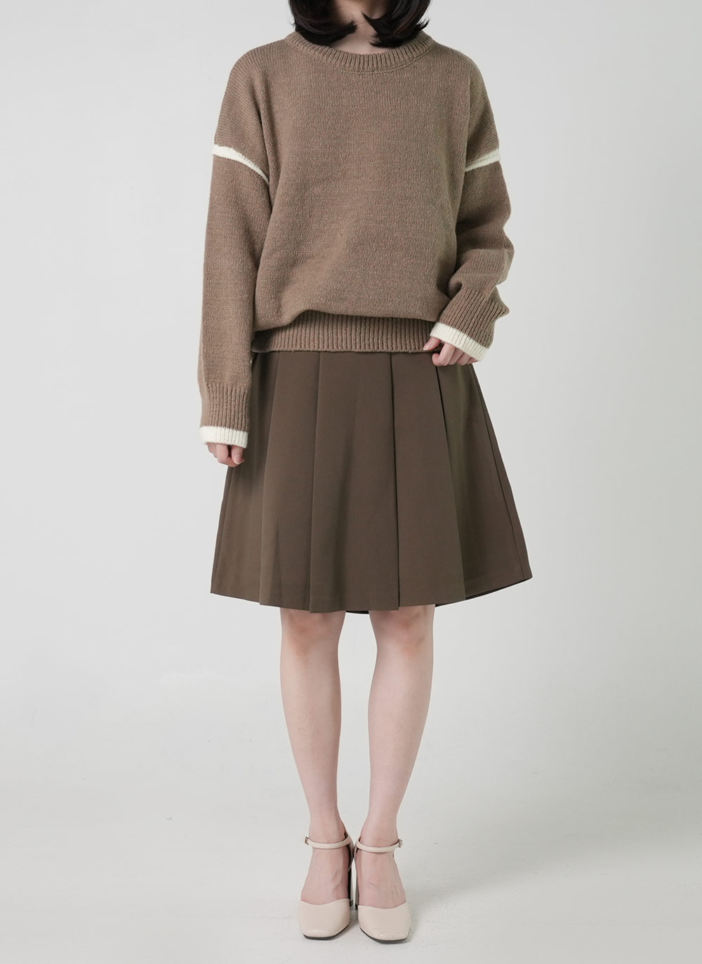 配色ラウンドルーズニット | DHOLIC | 詳細画像2