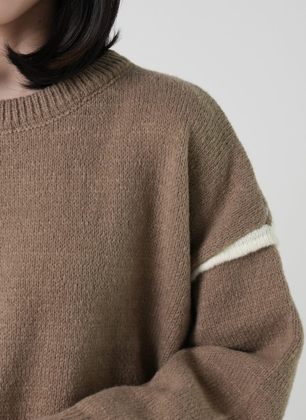 配色ラウンドルーズニット | DHOLIC | 詳細画像9