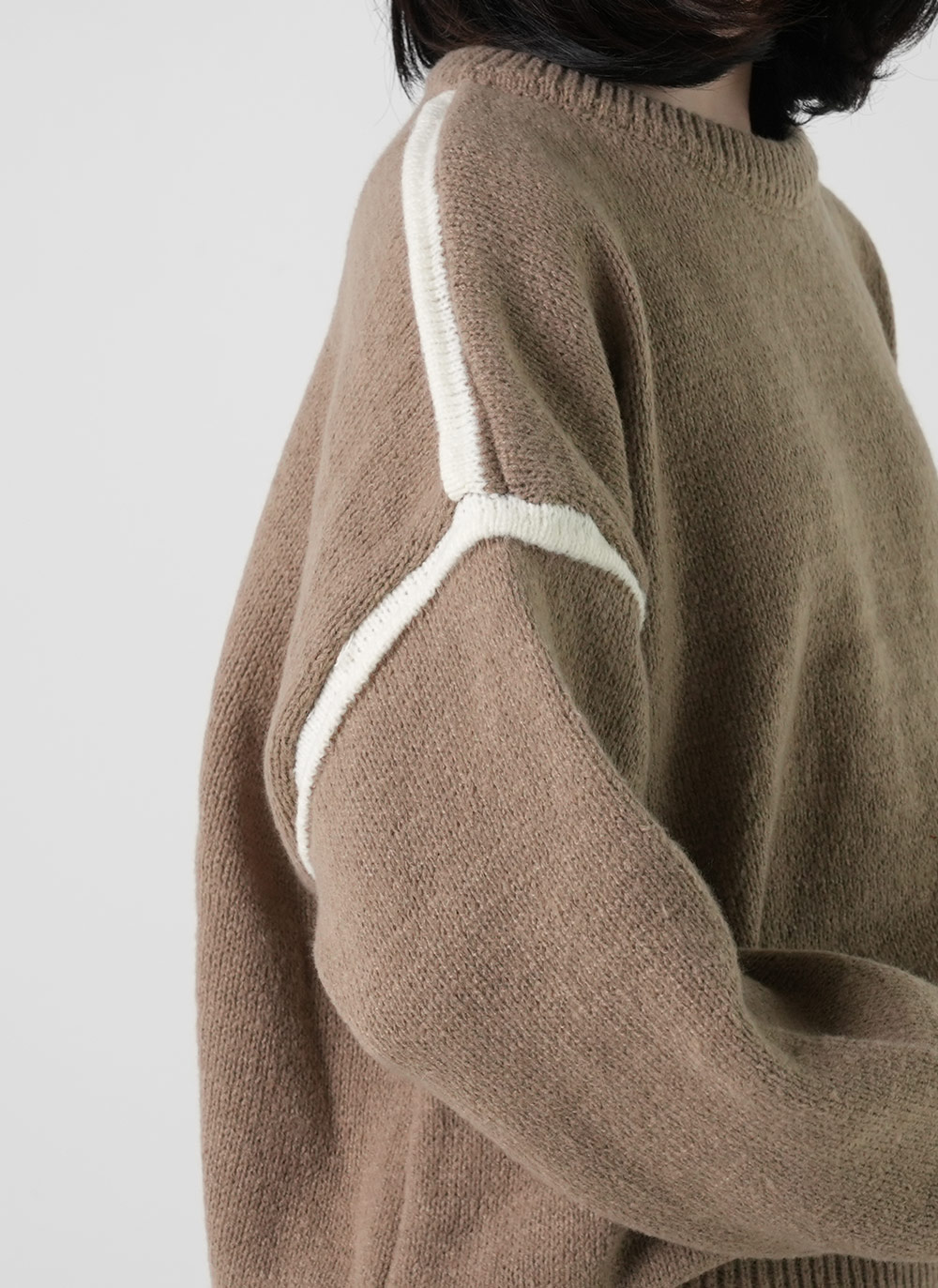 配色ラウンドルーズニット | DHOLIC | 詳細画像10