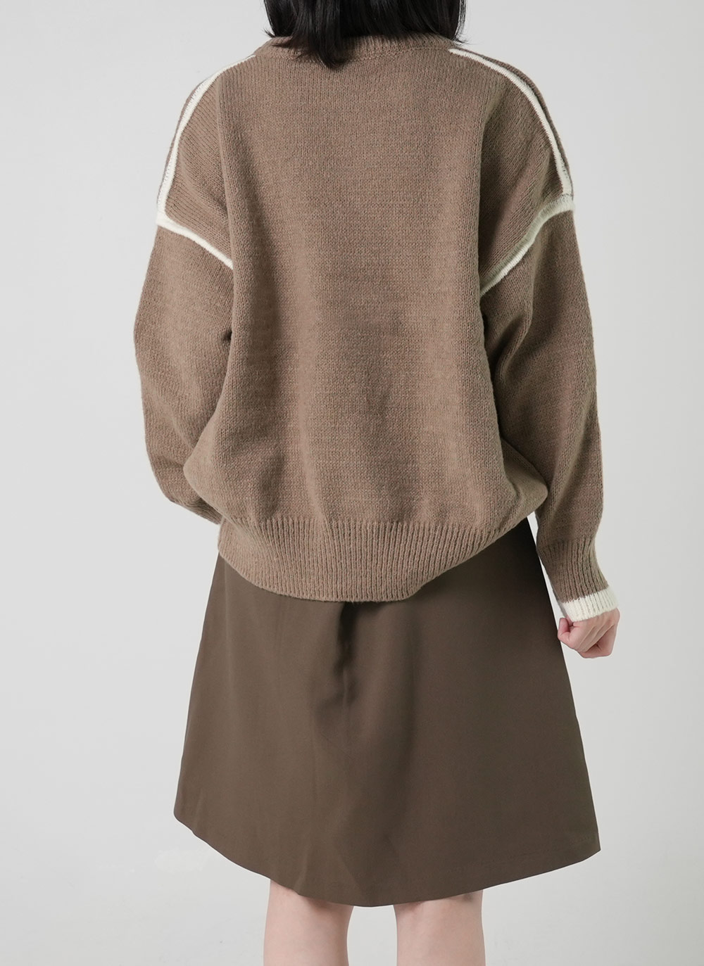 配色ラウンドルーズニット | DHOLIC | 詳細画像7