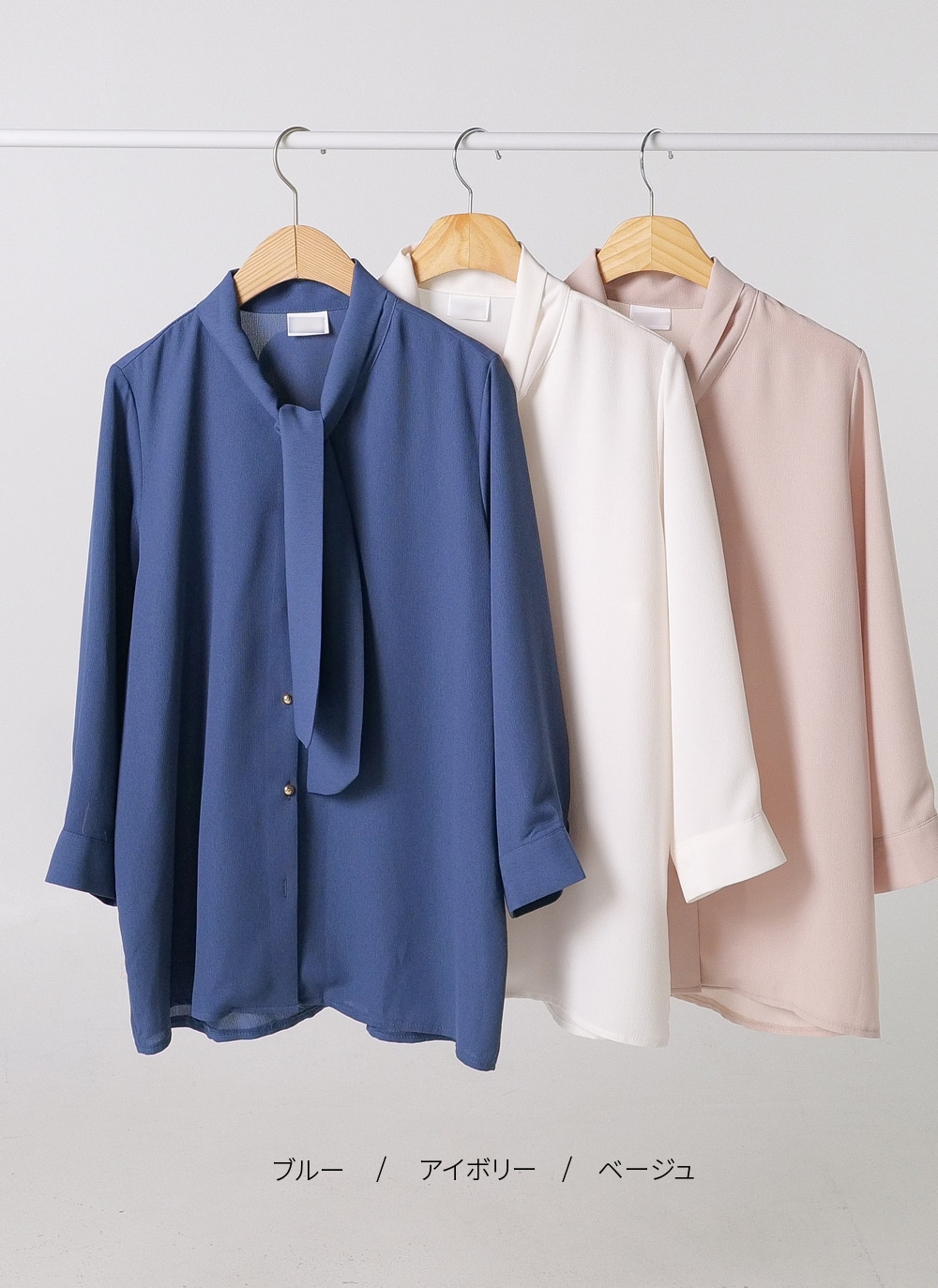 ネックリボンゴールドボタンブラウス | DHOLIC | 詳細画像13