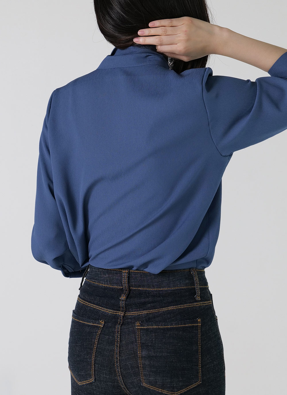 ネックリボンゴールドボタンブラウス | DHOLIC | 詳細画像12