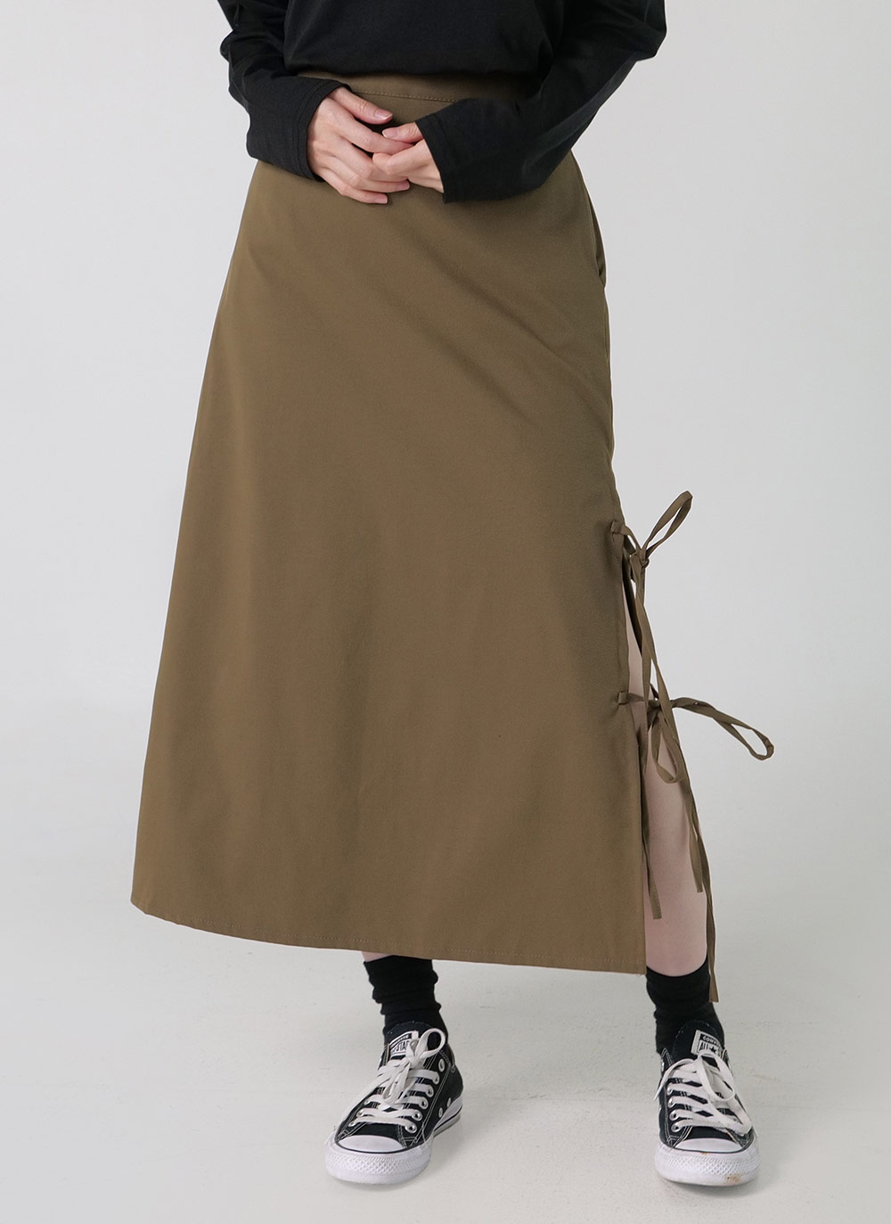 サイドリボンスリットスカート | DHOLIC | 詳細画像4