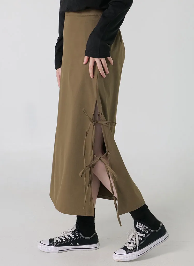 サイドリボンスリットスカート | DHOLIC | 詳細画像1