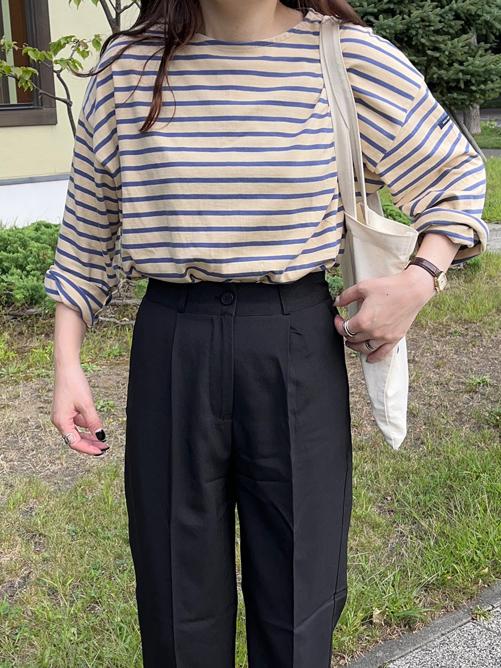 楽天市場】フリル（柄ボーダー）（Tシャツ・カットソー