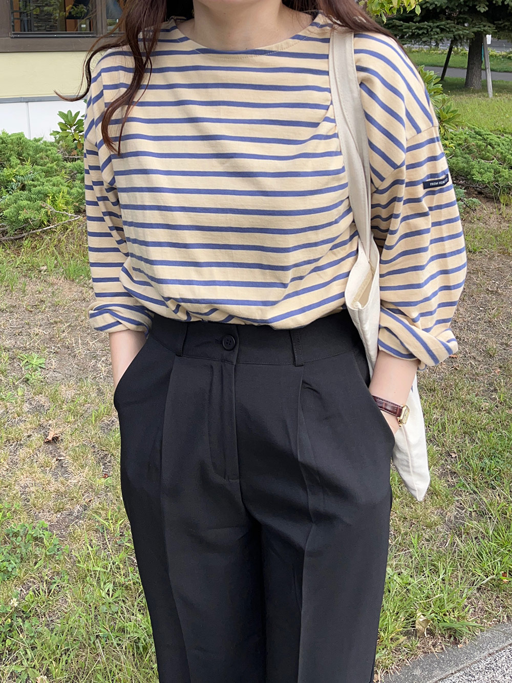 袖タグ付きボーダーTシャツ | 詳細画像5