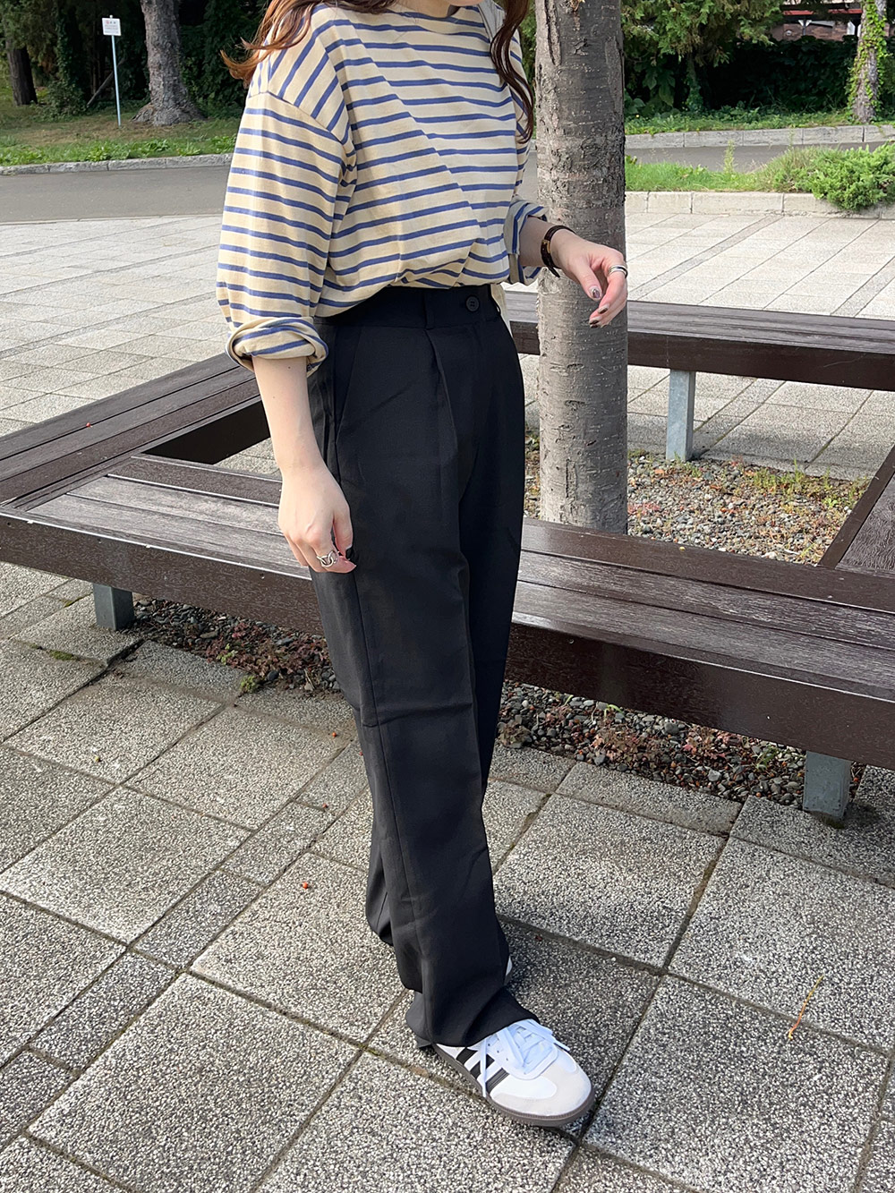 袖タグ付きボーダーTシャツ | レディースファッション通販 - DHOLIC