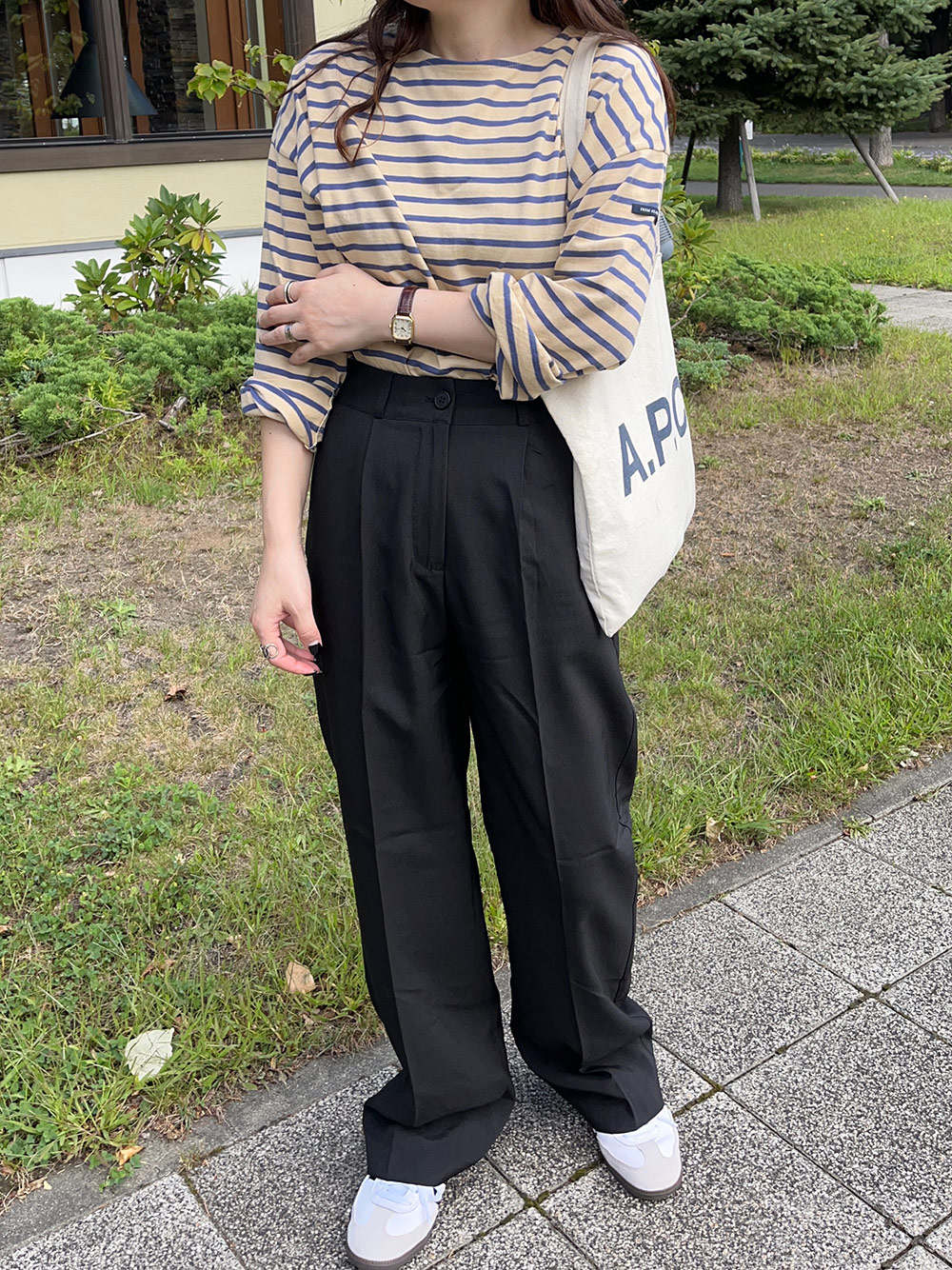 【タグ付き未使用】DES PRES ボーダーカットソー 新品 DES PRÉS デプレ ポロ プルオーバー シャツ ボーダー