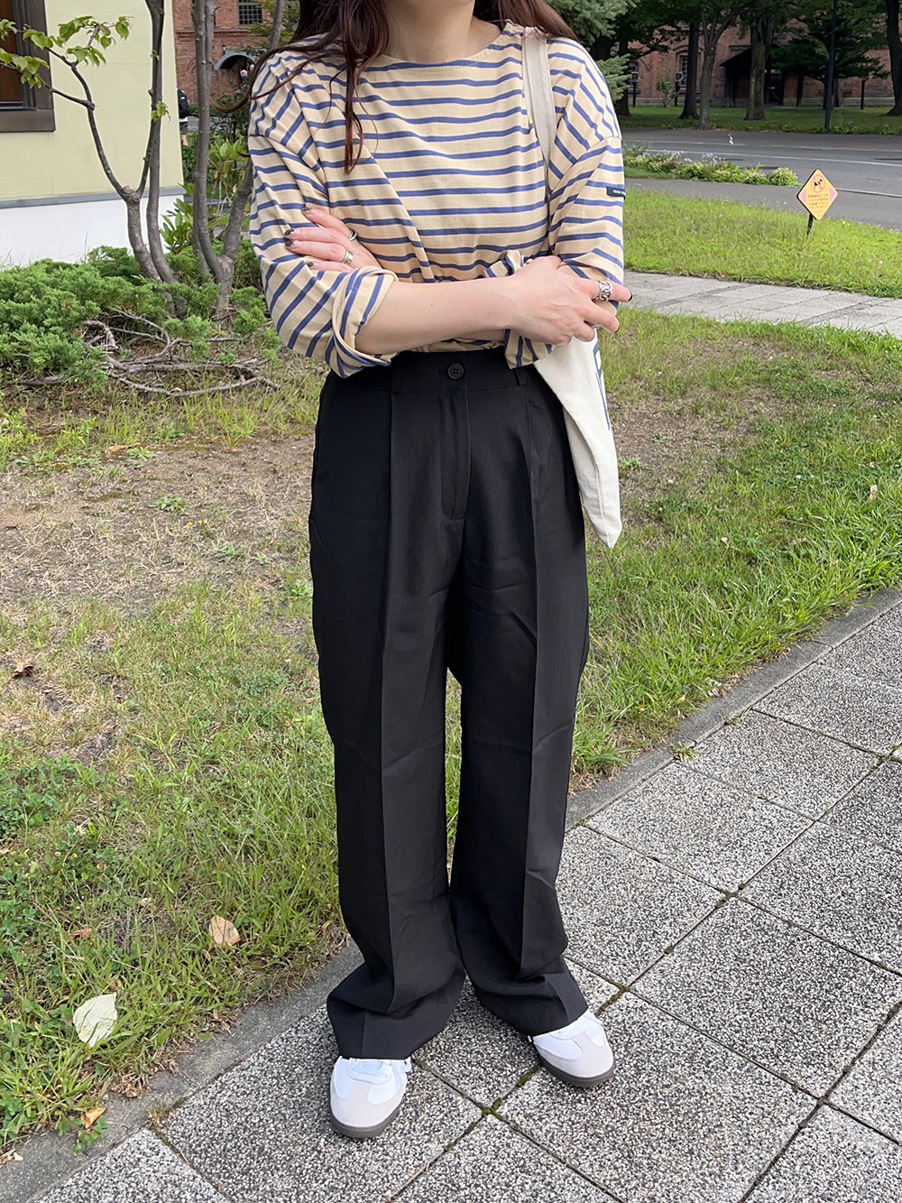 袖タグ付きボーダーTシャツ | レディースファッション通販 - DHOLIC