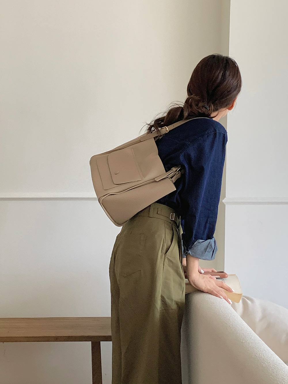 レザー調フラップポケットバッグ | 詳細画像3